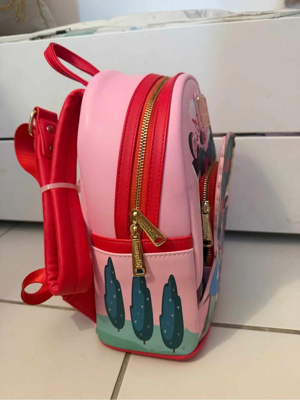 Loungefly Pink Alice & Painted Rose Mini Backpack